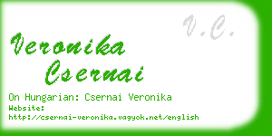 veronika csernai business card